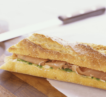 Baguette with Butter & Prosciutto