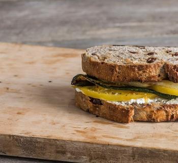 Roasted Zucchini and Goat Cheese Sandwich