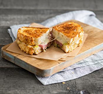 Grilled Cheese and Ham Sandwich