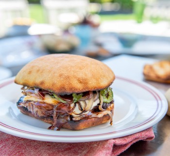 Charred Jalapeno, Jack Burger with Smokey BBQ Sauce