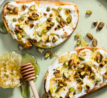 Honey Nut Crostini with Goat Cheese 