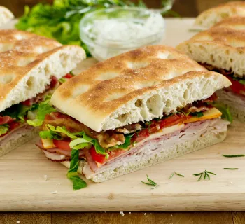 Sandwich on a cutting board